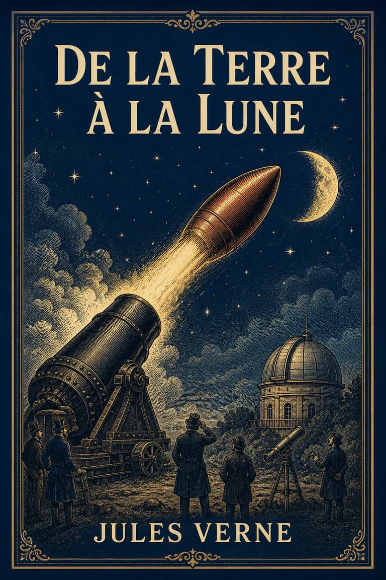 Couverture de De la Terre à la Lune